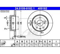 2x New Brake Disc for SUZUKI:SX4,ESCUDO,VITARA,S-CROSS,S-CROSS SUV 55611-61M00