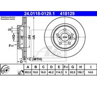 2x New Brake Disc for TOYOTA:RAV 4 I,RAV 4 ,RAV 4 I Cabrio 43512-42010