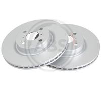 ABS 18542 Front Brake Discs Pair 280mm Vented Fits Toyota Yaris 43512-0D210