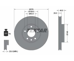 2x New Brake Disc for VOLVO:V40 Hatchback,V40 Hatchback Van 31341642 31381374