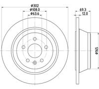2x New Brake Disc for VOLVO VOLVO (CHANGAN):S80L,S80 II,V70 III,XC70 II