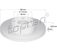 2x New Brake Disc for VW:EUROVAN IV Van,CARAVELLE IV Bus,TRANSPORTER IV Van