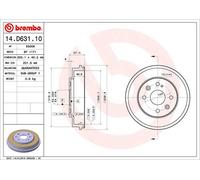 BREMBO 14.D631.10 Brake drum