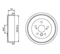 BOSCH 0 986 477 168 Brake drum