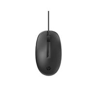 2x NEW HP Mouse 125 Black USB Wired Optical Mouse Scroll Wheel 1200 DPI 265A9AA