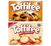 2x NewToffif Chocolate Bundle - Hazelnut in Caramel Chocolate 125g & White Chocolate 125g For Women Men and Kids By Experts Supplies