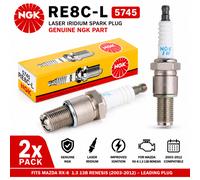 NGK Spark Plug 5745 RE8C-L - Racing Dual Platinum Electrodes - 1x for Mazda RX-8