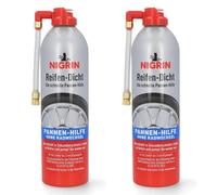 2x Nigrin Tire Repair Spray Tire Sealer Emergency Flat Repair 1L