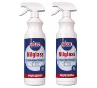 2X Nilco Nilglass Car Windscreen Glass & Mirror Cleaning Solution Kit 1L Litre X 2
