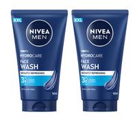 2x NIVEA MEN Hydrocare Face Wash XXL 150ml with Aloe Vera