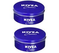 2x Nivea Moisturizing Body Creme Blue Tin Box Cream Germany 400ml