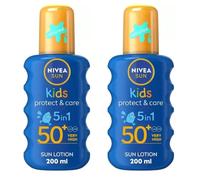 2x Nivea Sun Kids - Protect & Care SPF 50+ Sun SPRAY | 5in1 Protection - 200ml