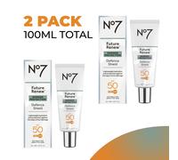2x No7 Future Renew UV Defence Shield SPF 50 2x50ml New 100% Genuine RRP £49.98