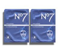 2x Nō7 | Lift & Luminate Triple Action Serum Boost Sheet Mask - Age-Defying with Matrixyl 3000 Plus, Hyaluronic Acid, Vitamin C | 20.75g Each