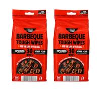 2x Noma Labs BBQ Tough Wipes Large Size Pack - 30 Wipes per Pack, 60 Wipes Total