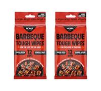 2x Noma Labs BBQ Tough Wipes Regular Size Pack - 12 Wipes per Pack, 24 Wipes Total