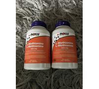 2x NOW Foods L-Methionine 500mg Detox Mechanisms | Vit B-6 x100 BBE 2027-10