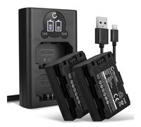 2x NP-FZ100 Battery + Dual Charger Set for Sony A9 (Alpha 9 / ILCE-9) Alpha 6700