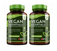2x Nutravita Vegan Essentials B12 D3 DHA Iodine 120 Capsules Food Supplement