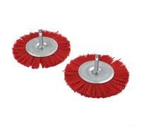 2X Nylon Filament Wire Brush Set Abrasive Wheel & Cup Brushes with 6mm Shank for Efficient Rust Removal