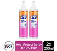 2x of 200ml Heat Protect Spray For Soft & Shiny Hair On Wet or Dry Hair