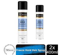 2x of 400 ml Tresemme Freeze Hold 24Hr Frizz Control Fast Drying Hairspray