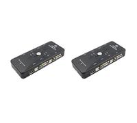 2X One for Four 4 Port USB 2.0 KVM Switch Box Keyboard Monitor VGA SVGA PC Laptop