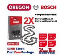 2x Oregon 90PX033E 8" 33DL Chain Fits Bosch UniversalChain 18 F016800489 .043"
