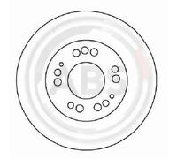2x Original A.B.S. Brake Disc 16208 for Mitsubishi