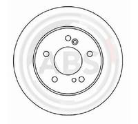 2x Original A.B.S. Brake Disc 16450 for Mercedes-Benz