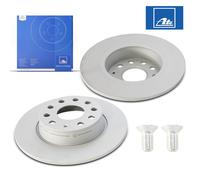 2X Original Ate Brake Disc Rear For Audi A3 Seat Skoda VW Caddy Touran Golf