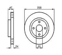 2X Original BOSCH Brake Disc 0 986 478 989 For Mazda