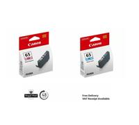 2x Original Canon CLI65 PC & PM Ink Cartridges for Canon Pixma Pro 200