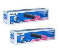 2x Original Epson Toner C13S050192 Magenta for Aculaser C 1100 CX 11