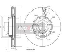 2X Original MAXGEAR Brake Disc 19-3233 For BMW