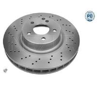 2X Original MEYLE Brake Disc 083 521 0040/PD For Mercedes-Benz