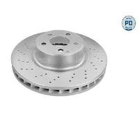 2x Original MEYLE Brake Disc 083 521 2045/PD for Mercedes-Benz