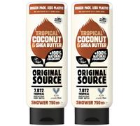 2x Original Source Coconut & Shea Butter Shower Gel Body Natural Fragrance 750ml