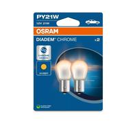 2x OSRAM DIADEM CHROME PY21W (581) INDICATOR BULBS BMW 3 (E46) M3 CSL 06.03-