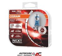 2x OSRAM H4 12V 60/ 55W +150% NIGHT BREAKER LASER NEXT GENERATION CAR BULBS