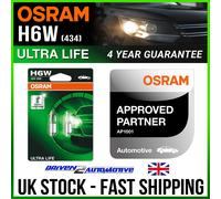 Pair of H6W Ultra Life Bulbs - 12V, 6W for Position, Parking, Rear Turn Signals