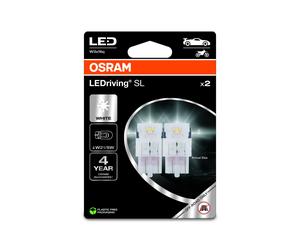 2x OSRAM LEDriving SL LED W21/5W 12v White 6000K Car Bulbs (Twin) [7515DWP-2BL]