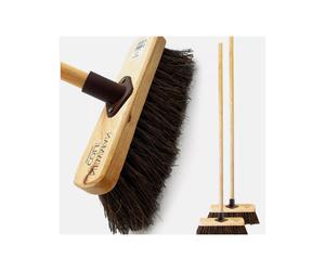 2x Outdoor Broom Set Garden Brush Cleaning Sweeping Stiff Long Handled