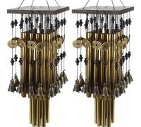 2X Outdoor Indoor Metal Tube Wind Chime with Copper Bell Large Windchimes for Yard Patio Garden Terrace Decoration 80cm