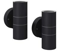 2x Outdoor LED Wall Lights Stainless Steel Garden Lamp Pathway Light vidaXL