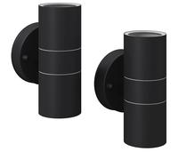 2x Outdoor LED Wall Lights Stainless Steel Garden Lamp Pathway Light vidaXL