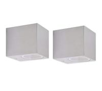 2x Outdoor Up and Down Wall Lights Lamp Lantern Security 8.1cm/15cm vidaXL