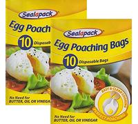 2X Pack of 10 Disposable Egg Poaching Bags Perfect Poachies Easy Clean