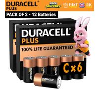 2X Pack of 6 Duracell C SIZE PLUS POWER LR14 MN1400 LONG EXPIRY