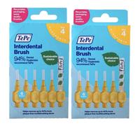 2x Pack Of 6 Tepe Interdental Brush Size 4 Yellow